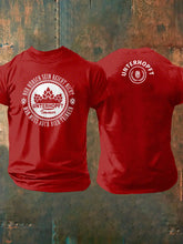 Unterhopft-bedrucktes Kurzarm-T-Shirt für Männer